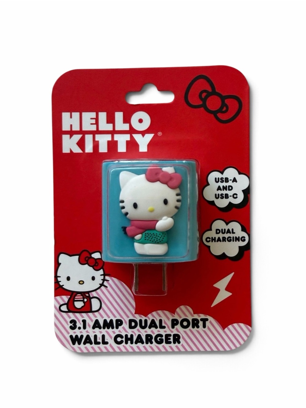 Hello Kitty Dual Port Wall Charger (USB-A and USB-C) dual charging -New in Box-